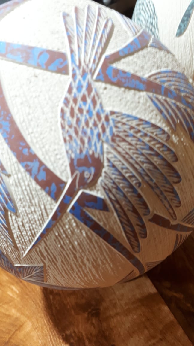 Muestra de artesanía en el taller de Diego Valles.